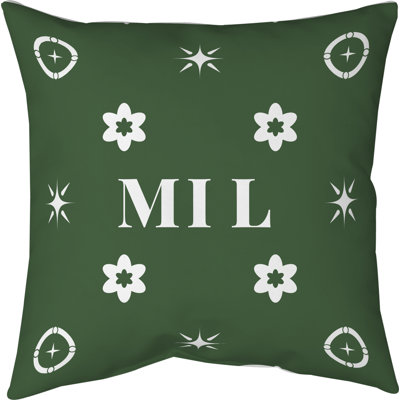 Milwaukee Basketball Colors Green Twill Pillow