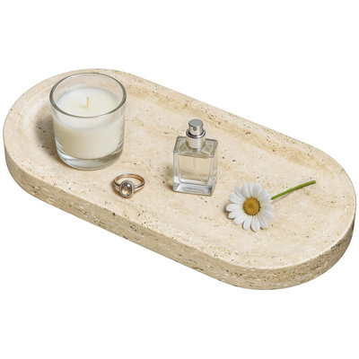 Plateau de coiffeuse en marbre Travertine