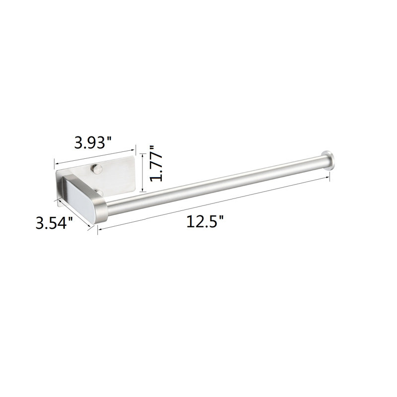 Stainless Steel Wall / Under Cabinet Mounted Paper Towel Holder, Brushed Nickel