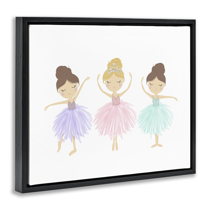 «Little Ballet Stars», art mural par Floater, H 17 po x l 21 po, Cadre flottant noir de jais