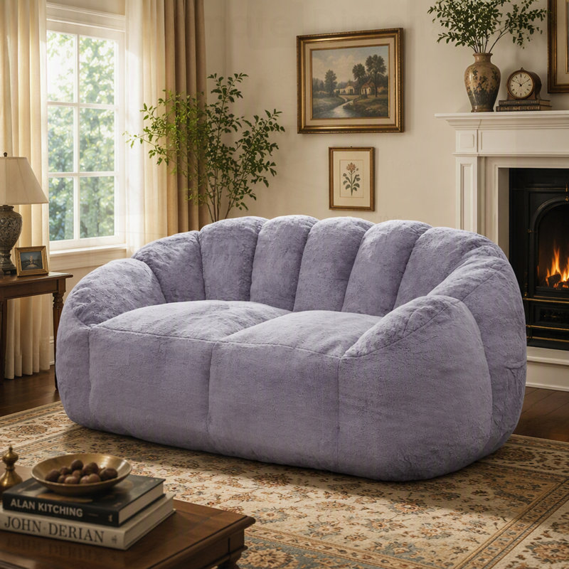 Pouf géant au design ergonomique et mousse haute densité pour un confort et un soutien ultimes, Gray
