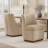 Boucle Upholstered Wingback Parsons Chair-1331819131-1331819130