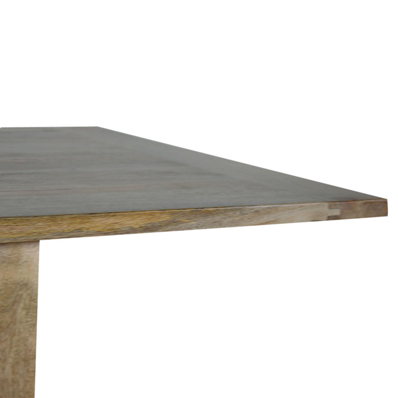 Helvig Mango Square Solid Wood Top with Solid Wood Base Dining Table