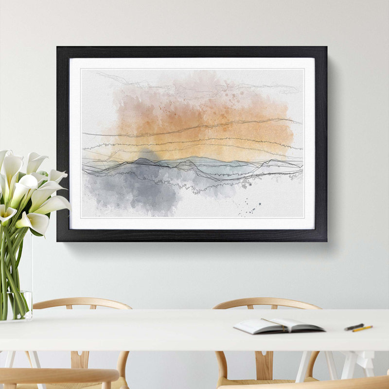 Mountains in Marbella Spain in Abstract - Picture Frame Graphic Art Print, Black Framed, 48cm H x 65cm W x 2cm D
