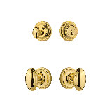 Nostalgic Warehouse Classic Rosette Entry Set with Homestead Knob
