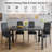 Latoyta Modern 5-Piece Rectangular Glass Top Dining Set with Cushioned Chairs-913626773