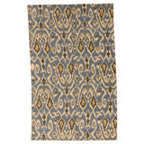 Flatweave Wool Ikat Area Rug in Blue And Multi