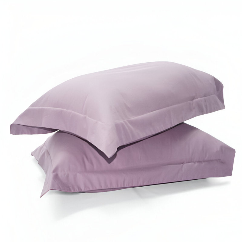 400TC Sateen Solid Cotton Pillow Sham, Lilac