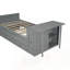 Lit plateforme simple en bois avec bureau, tablette de rangement, lit gigogne intégré et 3 tiroirs pour une utilisation optimale de l'espace-319647472