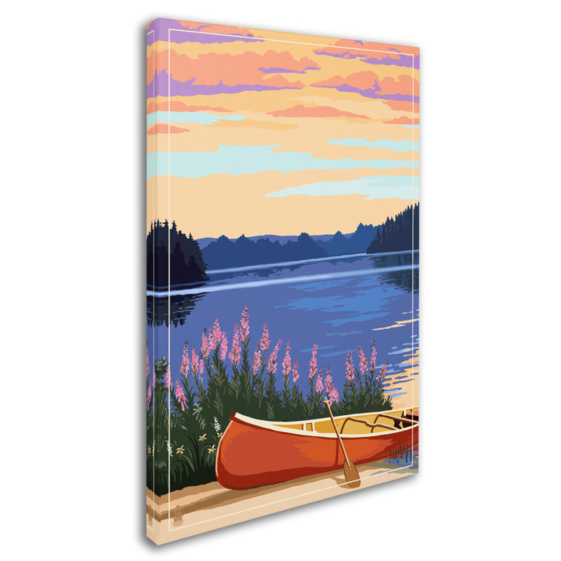 « lake », reproduction d’impression sur toile tendue, H 19 po x l 12 po x P 2 po