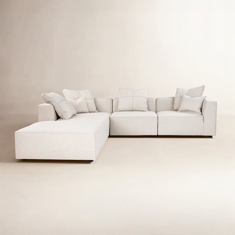 Del Upholstered Sectional, Gypsy Teal Polyester