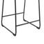 (Ensemble de 2) Tabouret de comptoir industriel en cuir synthétique sans accoudoirs de style rétro de 24 pouces avec pieds et repose-pieds en métal pour îlot de cuisine