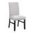 7pc Dining Set Rectangular Marble-like Tabletop Dark-finished Base Upholstered Chairs