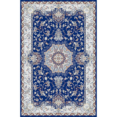 Infinity Floral Area Rug in Navy