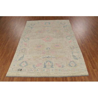 Tapis teint en laine Oushak Earth
