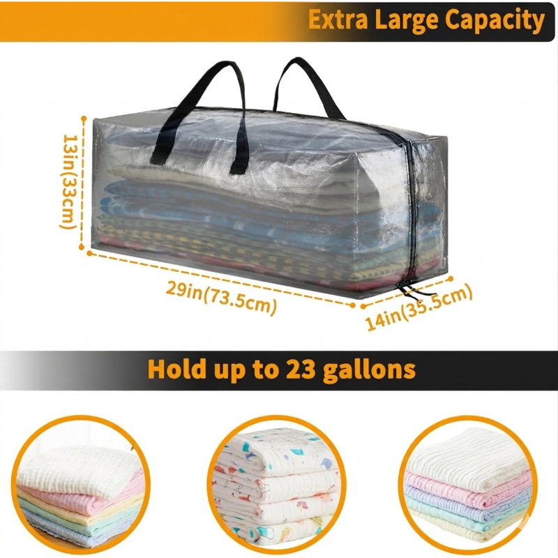 Brayden Studio Storage Tub & Tote, Clear