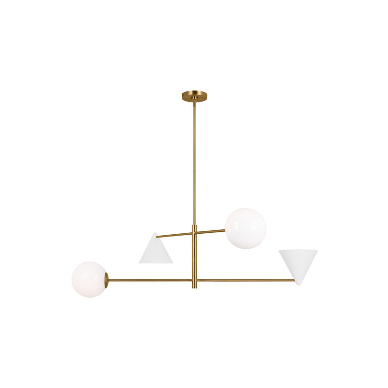 Cosmo 4 - Light Chandelier, White, 16.12" H x 48" W x 48" D