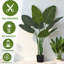 Arbre de paradis artificiel de 44 pouces, plante de plancher artificielle avec feuilles réalistes réglables, verdure d'intérieur en pot pour la décoration de bureau personnel