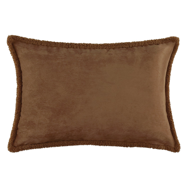 Rectangular Cushion Cover, Brown, white and pink