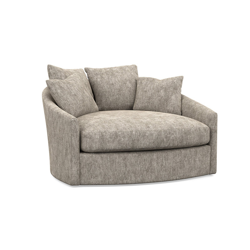 Fauteuil demi-tonneau rembourré Otso, Éléphant Hill