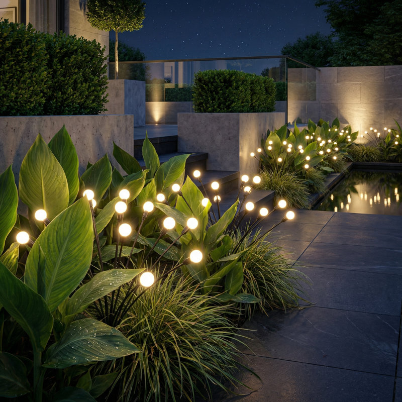 Éclairage solaire de jardin oscillant, Paquet de 2 (12 DEL)