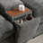 142'' Modular Sectional Sofa with Movable Storage Ottoman and Console-259734166