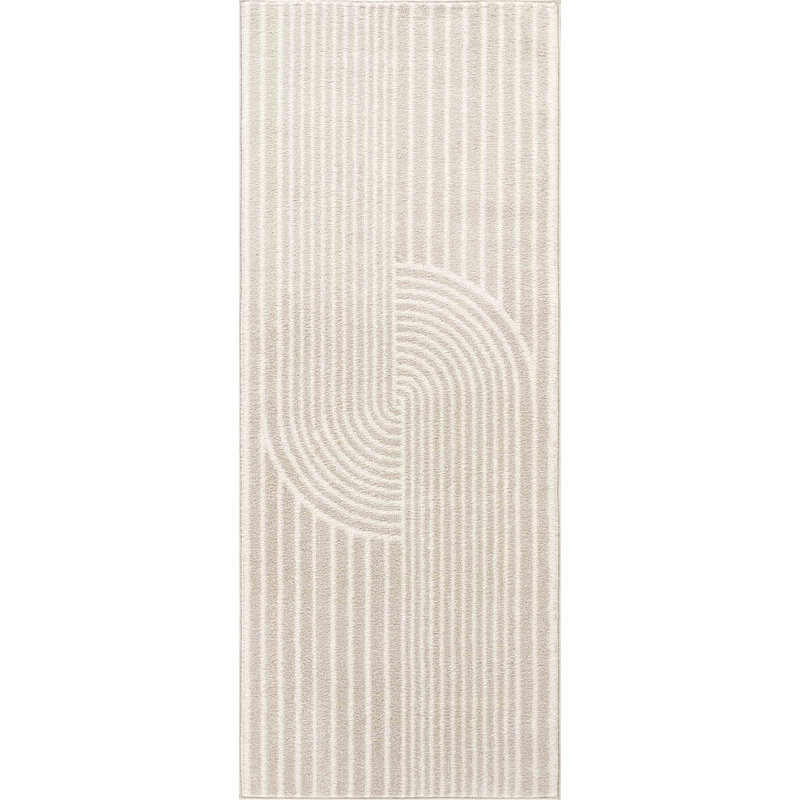 Vannesa NUE150A Beige Arch Pattern Knot Area Rug, Runner 2'6" x 6'