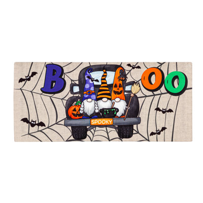 Tapis de porte d'extérieur à insert 22 "x 10" Sassafras Halloween Elmedina