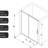 Semi-Frameless Single Sliding Shower Door with 1/4 Inch Tempered Glass and Reversible Installation for Standard Bathroom Enclosures