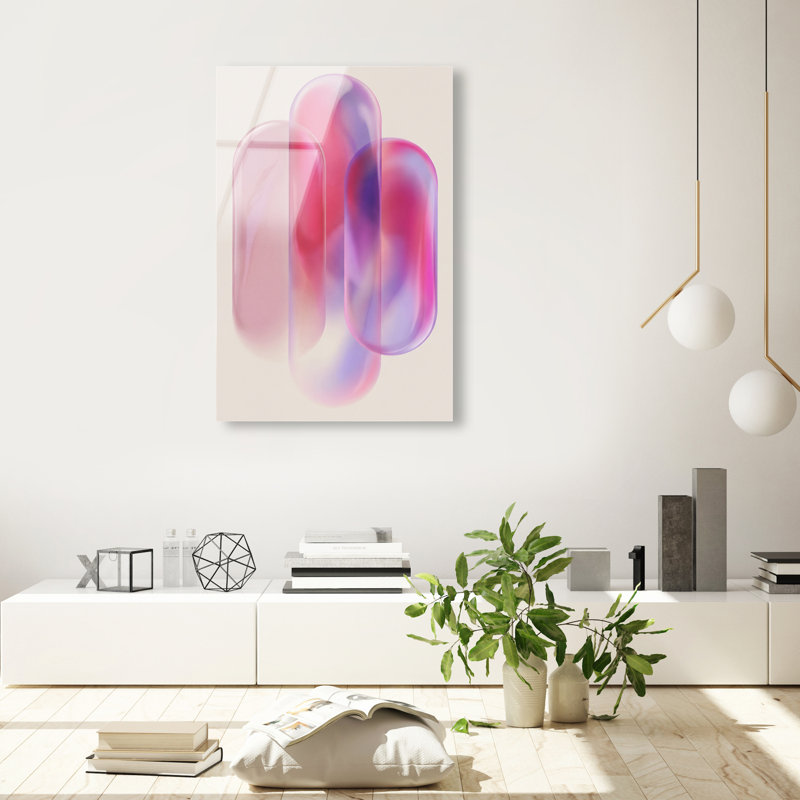 Pink Topaz Gradient Print by Oliver Gal, 15"H x 10"W, High-Gloss Acrylic Print