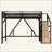 Metal Loft Bed with Storage Stairs, Built-in Wardrobe & Shelves, USB Ports, LED Lights, Noise-Reduced Design for Teens, Students, Dorm & Bedroom-64299108-64299110