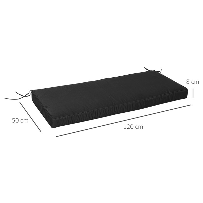 Outdoor Garden Seat Cushion, Black