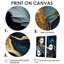 «Abstract Geode Marble Blue», art mural abstrait sur toile bleue abstraite, 2 pièces-122639587-122639596-122639597