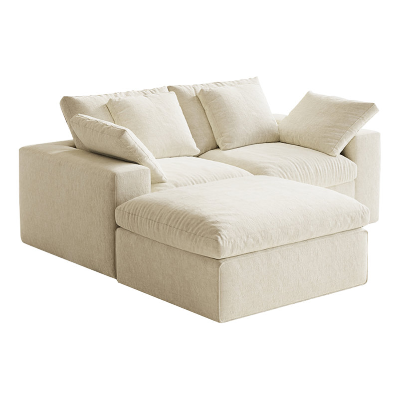 Canapé modulaire 3 places, compressé dans un style minimaliste moderne, canapé-lit pour le salon avec, blanc, utilisant une éponge à haute densité 33D confort, + procédé de compression verticale, emballage quadruple,