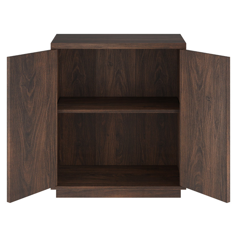 2 - Door Rectangle Accent Cabinet, Alder Brown