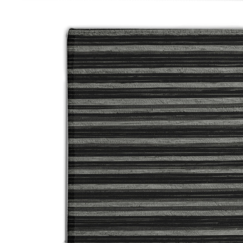 Tapis intérieur / extérieur gris HorizontalStripes, Rectangulaire 8 pi x 10 pi