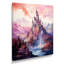 Château mauve dans les cieux de montagne - impression d'art mural châteaux-484512428-484512419