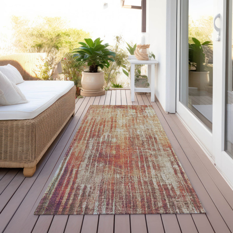 Tapis intérieur / extérieur Fayme, Tapis de couloir 2 pi 3 po x 7 pi 6 po