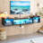 Floating & Floor Tv Stand With Built-in Outlets, Led Lights & Cable Management - 55"/71" Modern Media Console-2007475311-2007475309