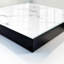 Decorative key box for wall, Opens to the right, 30x30x5, Black, Delicate marble pattern with gray details, 