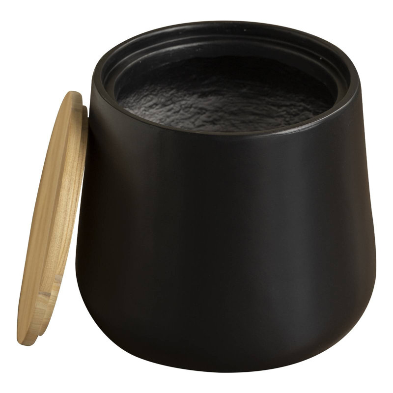 Table d'appoint moderne avec rangement caché Orunel, Noir