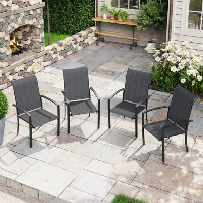 Ensemble de 4 chaises de patio pour l'extérieur