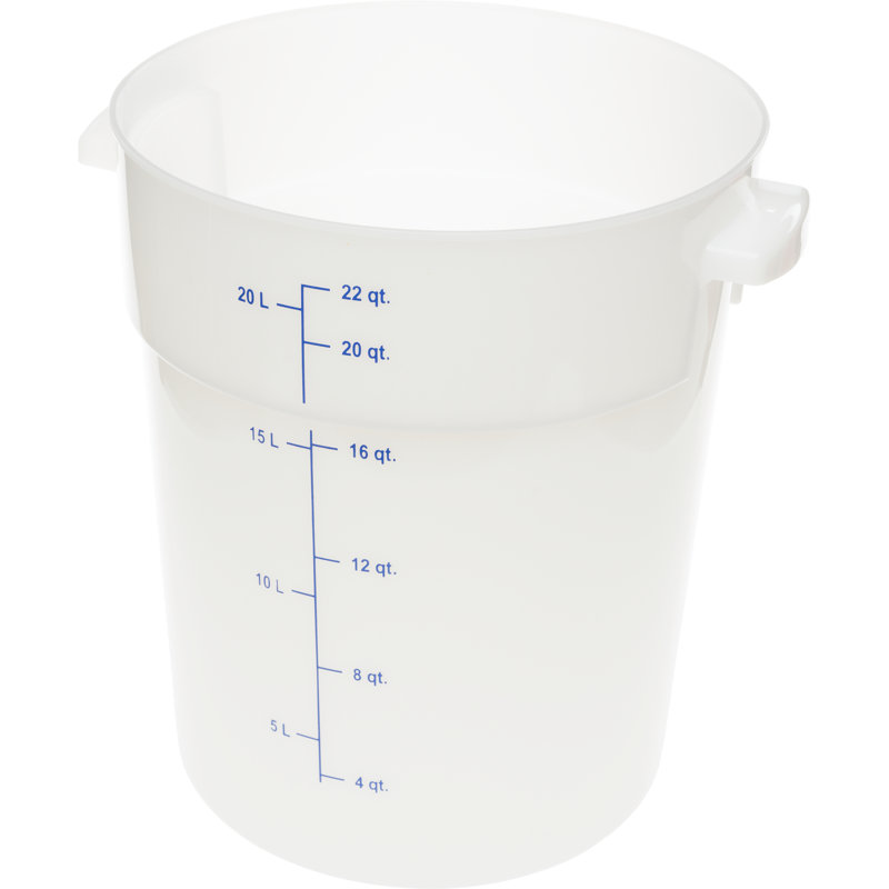 Carlisle Food Service Products StorPlus 5.5 Gallons Circle Food Storage Container, White