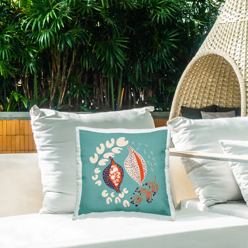 Coussin d'extérieur imprimé Modern Seeds par Pragya Kothari