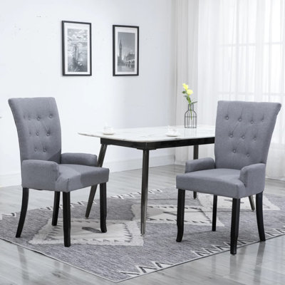 Chaise de salle à manger d'appoint avec accoudoirs pour la maison