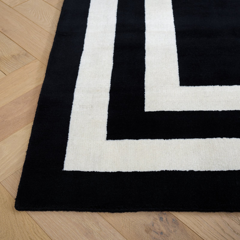Ralph Lauren Fitzgerald Border Wool Geometric Rug, Rectangle 9' x 12'