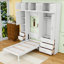 Murphy Bed with Storage Drawers, Shelves and Wardrobes-189905536