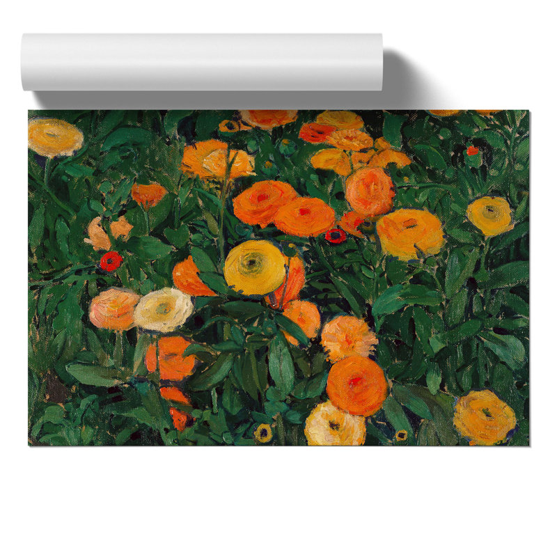 Marigolds 1 Piece Painting, 21cm H x 30cm W x 0.1cm D