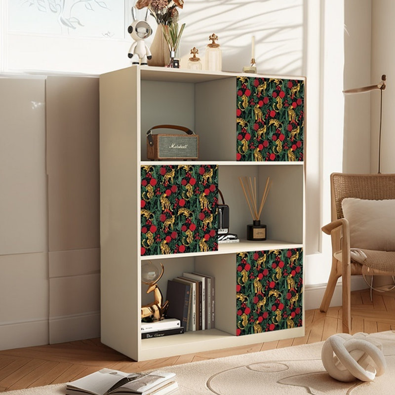 Multi-functional simple display bookcase, Ivory White