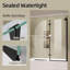 Folding Glass Shower Doors for Bathtub, 48 in. W x 58 in. H Pivot Frameless Tub Shower Door, Tempered Glass Shower Panel Screen-98844526